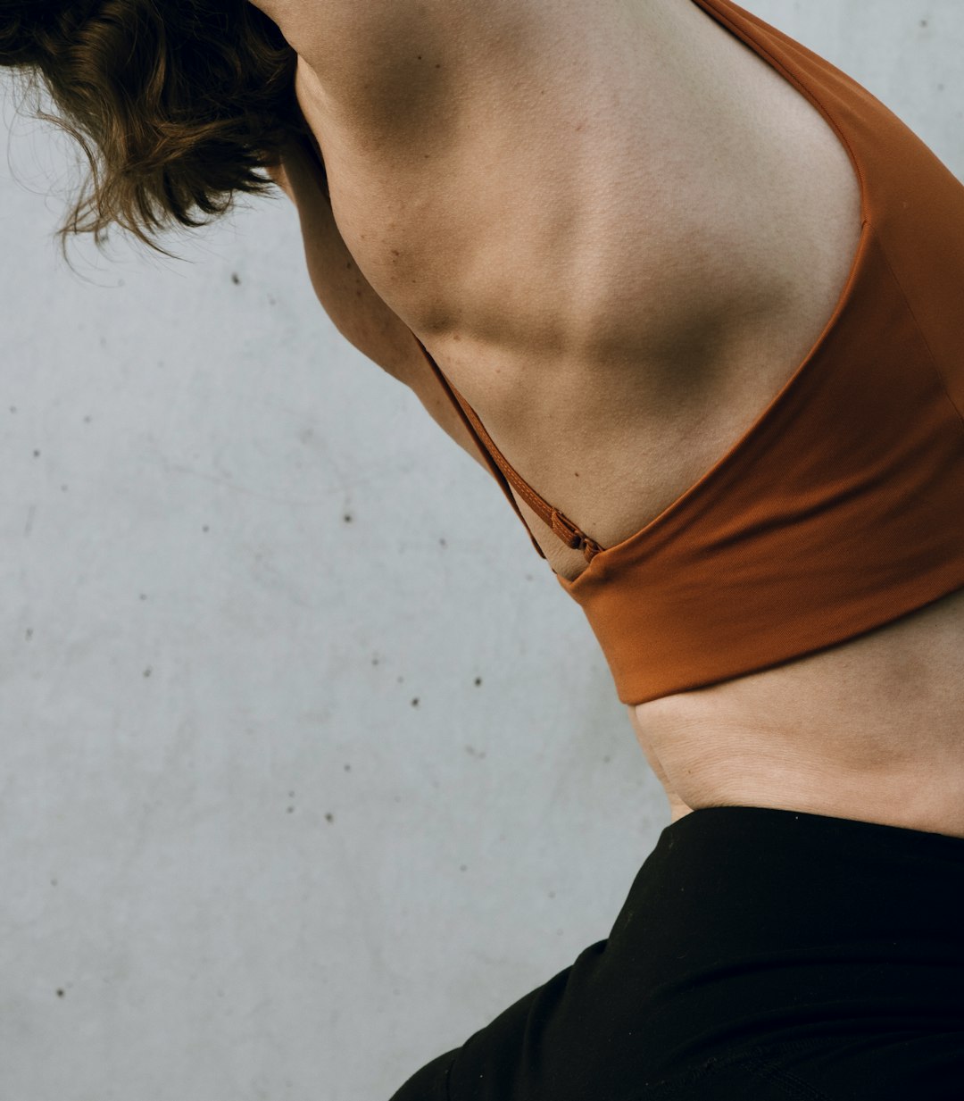 Yoga backbend closeup